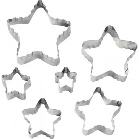 Комплект метални кутери "Звезди-двустранни" - 6 елемента